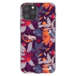 Átlátszó szilikon tok az alábbi mobiltelefonokra Apple iPhone 11 Pro - Purple Leaf