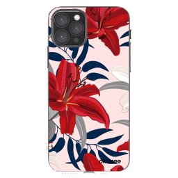 Átlátszó szilikon tok az alábbi mobiltelefonokra Apple iPhone 11 Pro - Red Lily