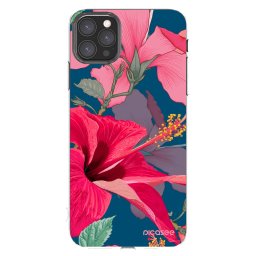 Átlátszó szilikon tok az alábbi mobiltelefonokra Apple iPhone 11 Pro Max - Hibiscus