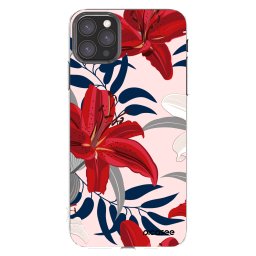 Átlátszó szilikon tok az alábbi mobiltelefonokra Apple iPhone 11 Pro Max - Red Lily