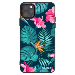 Fekete szilikon tok az alábbi mobiltelefonokra Apple iPhone 11 Pro Max - Pink Monstera