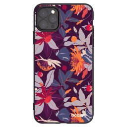Fekete szilikon tok az alábbi mobiltelefonokra Apple iPhone 11 Pro Max - Purple Leaf
