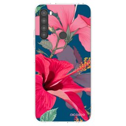 Átlátszó szilikon tok az alábbi mobiltelefonokra Xiaomi Redmi Note 8 - Hibiscus