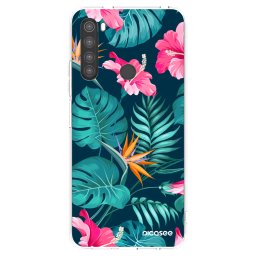 Átlátszó szilikon tok az alábbi mobiltelefonokra Xiaomi Redmi Note 8 - Pink Monstera