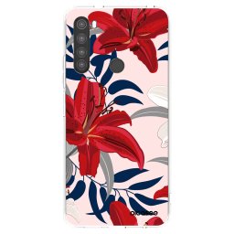 Átlátszó szilikon tok az alábbi mobiltelefonokra Xiaomi Redmi Note 8 - Red Lily