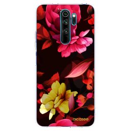 Átlátszó szilikon tok az alábbi mobiltelefonokra Xiaomi Redmi Note 8 Pro - Dark Peonny