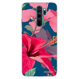 Átlátszó szilikon tok az alábbi mobiltelefonokra Xiaomi Redmi Note 8 Pro - Hibiscus