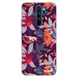 Átlátszó szilikon tok az alábbi mobiltelefonokra Xiaomi Redmi Note 8 Pro - Purple Leaf