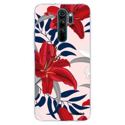 Átlátszó szilikon tok az alábbi mobiltelefonokra Xiaomi Redmi Note 8 Pro - Red Lily