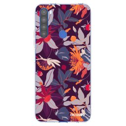 Átlátszó szilikon tok az alábbi mobiltelefonokra Xiaomi Redmi Note 8T - Purple Leaf