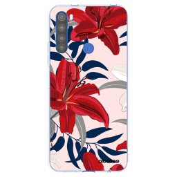 Átlátszó szilikon tok az alábbi mobiltelefonokra Xiaomi Redmi Note 8T - Red Lily