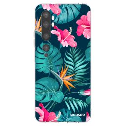 Átlátszó szilikon tok az alábbi mobiltelefonokra Xiaomi Mi Note 10 (Pro) - Pink Monstera