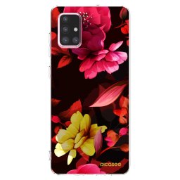 Átlátszó szilikon tok az alábbi mobiltelefonokra Samsung Galaxy A71 A715F - Dark Peonny
