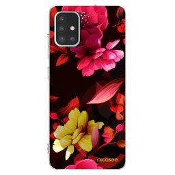 Átlátszó szilikon tok az alábbi mobiltelefonokra Samsung Galaxy A51 A515F - Dark Peonny