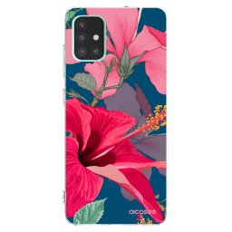 Átlátszó szilikon tok az alábbi mobiltelefonokra Samsung Galaxy A51 A515F - Hibiscus