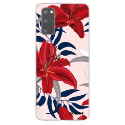 Átlátszó szilikon tok az alábbi mobiltelefonokra Samsung Galaxy S20 G980F - Red Lily