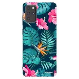 Átlátszó szilikon tok az alábbi mobiltelefonokra Samsung Galaxy S20+ G985F - Pink Monstera