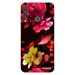 Átlátszó szilikon tok az alábbi mobiltelefonokra Huawei P40 Lite E - Dark Peonny