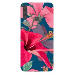 Átlátszó szilikon tok az alábbi mobiltelefonokra Huawei P40 Lite E - Hibiscus
