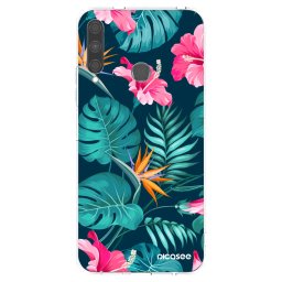 Átlátszó szilikon tok az alábbi mobiltelefonokra Huawei P40 Lite E - Pink Monstera