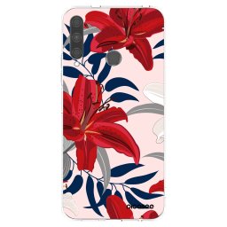 Átlátszó szilikon tok az alábbi mobiltelefonokra Huawei P40 Lite E - Red Lily