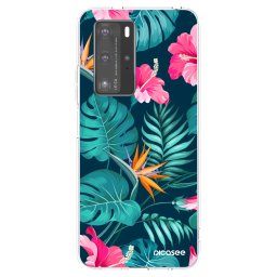 Átlátszó szilikon tok az alábbi mobiltelefonokra Huawei P40 Pro - Pink Monstera
