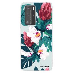 Átlátszó szilikon tok az alábbi mobiltelefonokra Huawei P40 Pro - Rhododendron