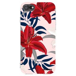 Átlátszó szilikon tok az alábbi mobiltelefonokra Apple iPhone SE 2020 - Red Lily