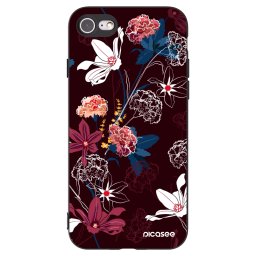 Fekete szilikon tok az alábbi mobiltelefonokra Apple iPhone SE 2020 - Dark Meadow