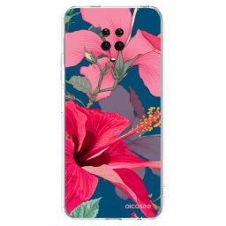 Átlátszó szilikon tok az alábbi mobiltelefonokra Xiaomi Redmi Note 9 Pro - Hibiscus