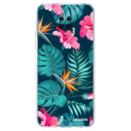 Átlátszó szilikon tok az alábbi mobiltelefonokra Xiaomi Redmi Note 9 Pro - Pink Monstera