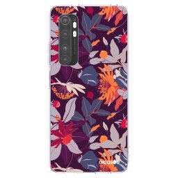 Átlátszó szilikon tok az alábbi mobiltelefonokra Xiaomi Mi Note 10 Lite - Purple Leaf