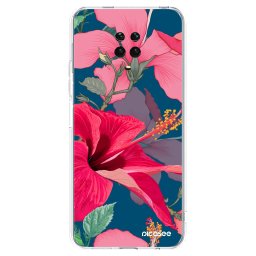 Átlátszó szilikon tok az alábbi mobiltelefonokra Xiaomi Redmi Note 9S - Hibiscus