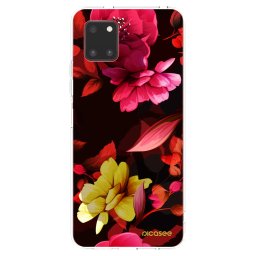 Átlátszó szilikon tok az alábbi mobiltelefonokra Samsung Galaxy Note 10 Lite N770F - Dark Peonny
