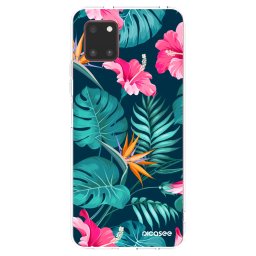 Átlátszó szilikon tok az alábbi mobiltelefonokra Samsung Galaxy Note 10 Lite N770F - Pink Monstera