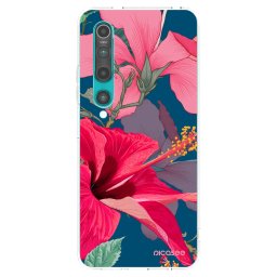 Átlátszó szilikon tok az alábbi mobiltelefonokra Xiaomi Mi 10 - Hibiscus