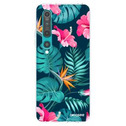 Átlátszó szilikon tok az alábbi mobiltelefonokra Xiaomi Mi 10 - Pink Monstera