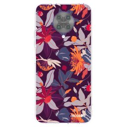 Átlátszó szilikon tok az alábbi mobiltelefonokra Xiaomi Poco F2 Pro - Purple Leaf