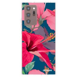 Silikonový průhledný obal pro Samsung Galaxy Note 20 Ultra - Hibiscus