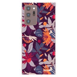 Átlátszó szilikon tok az alábbi mobiltelefonokra Samsung Galaxy Note 20 Ultra - Purple Leaf