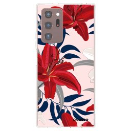 Átlátszó szilikon tok az alábbi mobiltelefonokra Samsung Galaxy Note 20 Ultra - Red Lily