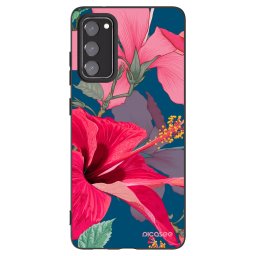 Fekete szilikon tok az alábbi mobiltelefonokra Samsung Galaxy S20 FE - Hibiscus