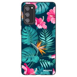 Fekete szilikon tok az alábbi mobiltelefonokra Samsung Galaxy S20 FE - Pink Monstera