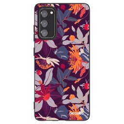 Fekete szilikon tok az alábbi mobiltelefonokra Samsung Galaxy S20 FE - Purple Leaf