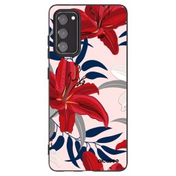 Fekete szilikon tok az alábbi mobiltelefonokra Samsung Galaxy S20 FE - Red Lily