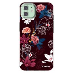 Átlátszó szilikon tok az alábbi mobiltelefonokra Apple iPhone 12 - Dark Meadow