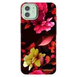 Átlátszó szilikon tok az alábbi mobiltelefonokra Apple iPhone 12 - Dark Peonny