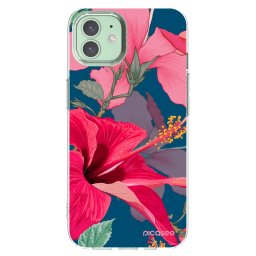 Átlátszó szilikon tok az alábbi mobiltelefonokra Apple iPhone 12 Pro - Hibiscus