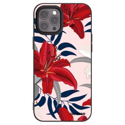 Fekete szilikon tok az alábbi mobiltelefonokra Apple iPhone 12 Pro Max - Red Lily