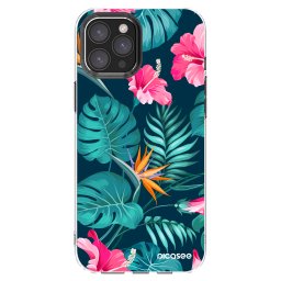 Átlátszó szilikon tok az alábbi mobiltelefonokra Apple iPhone 12 Pro Max - Pink Monstera